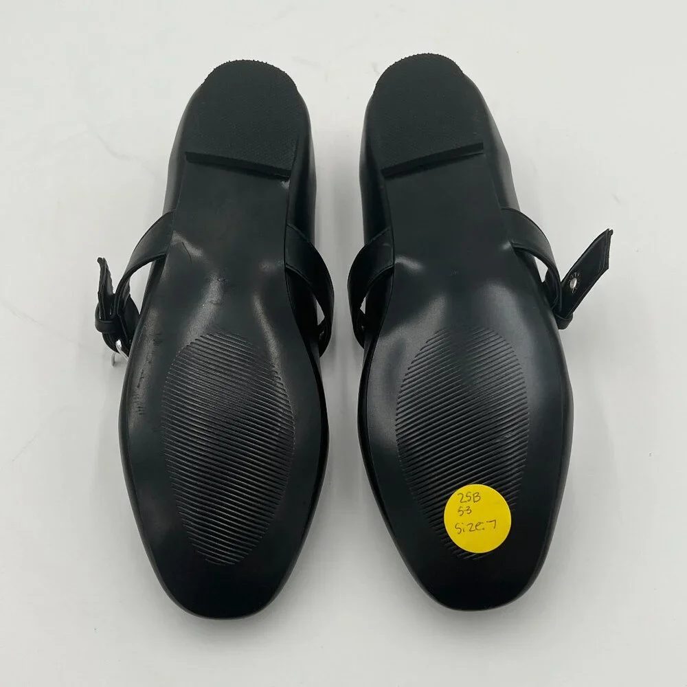 Classic Black Square-Toe Mary Jane Flats